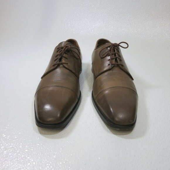 Massimo Matteo Cap Toe Leather Dress Oxfords Men's Footwear Italy Sz 10.5 M - Picture 4 of 7